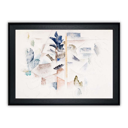 Imprimare Artistică Charles Demuth - Design Copaci și Arhitectură 1