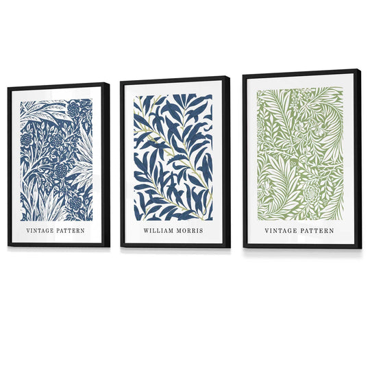 Imprimare Florală Vintage William Morris Set de 3 0