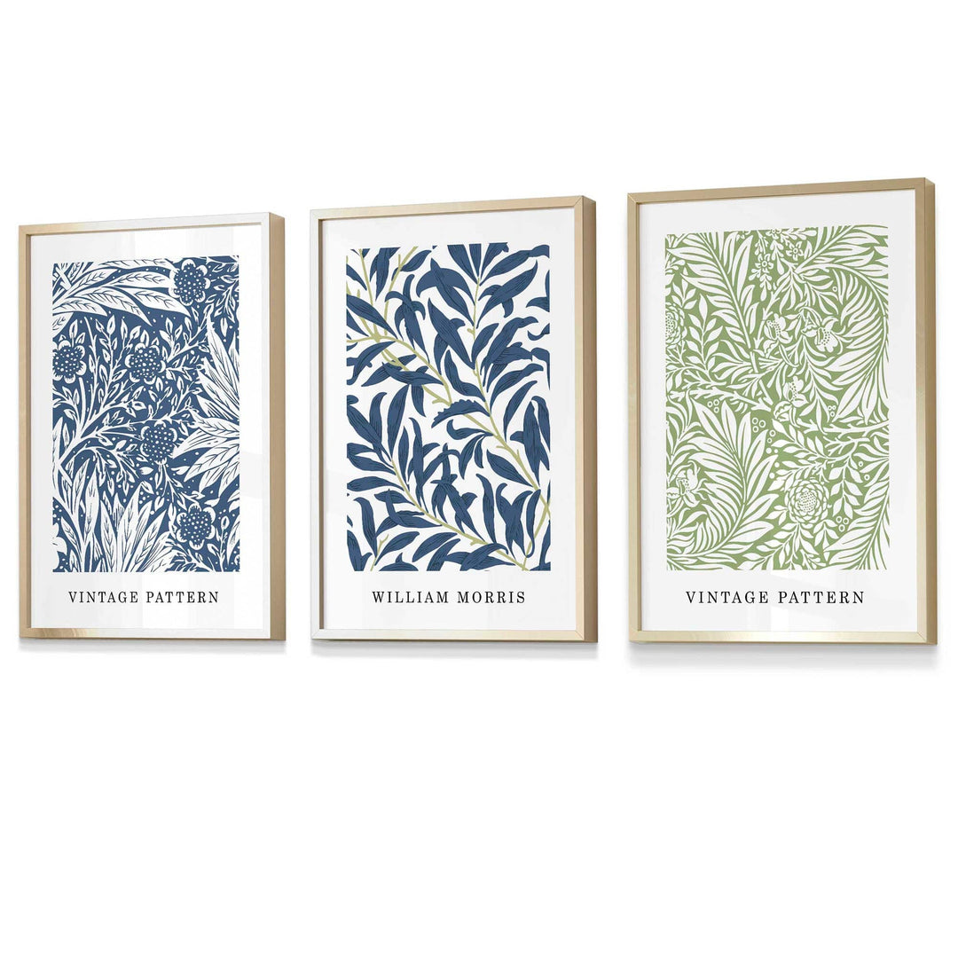 Imprimare Florală Vintage William Morris Set de 3 2