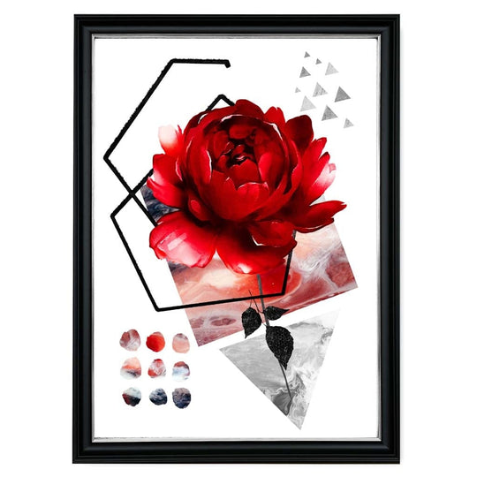 Imprimare artistică abstractă cu flori pentru decor 0