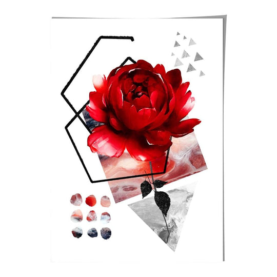 Imprimare artistică abstractă cu flori pentru decor 2