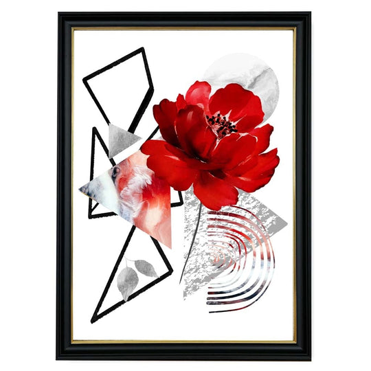 Imprimare de perete cu floare abstractă geometrică 1