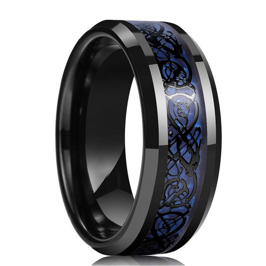 Inel De Dragon Celtic Din Fibre De Carbon