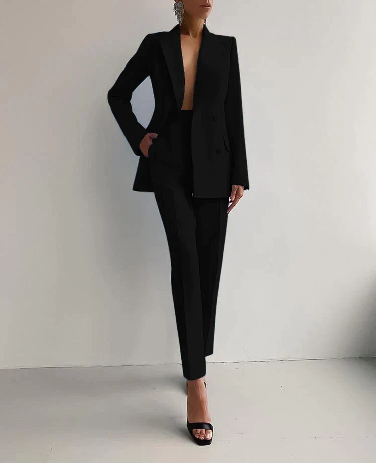 Variant image for Kvinders Blazer og Bukser Sæt Stilfuld Høj Kvalitet Stof-7
