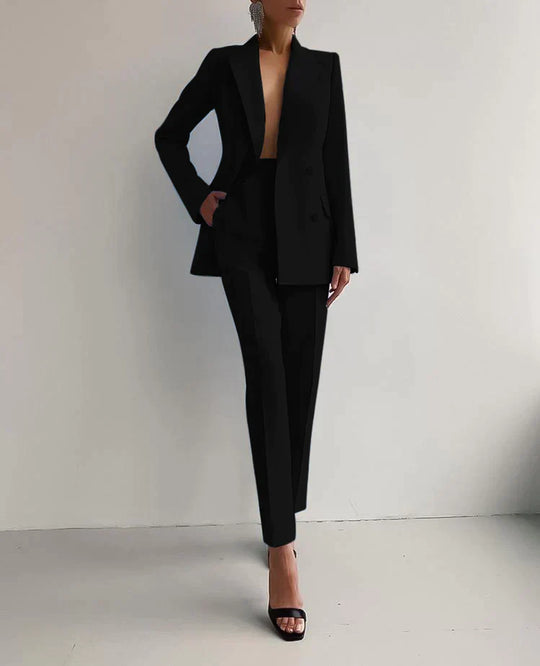 Variant image for Kvinders Blazer og Bukser Sæt Stilfuld Høj Kvalitet Stof-7