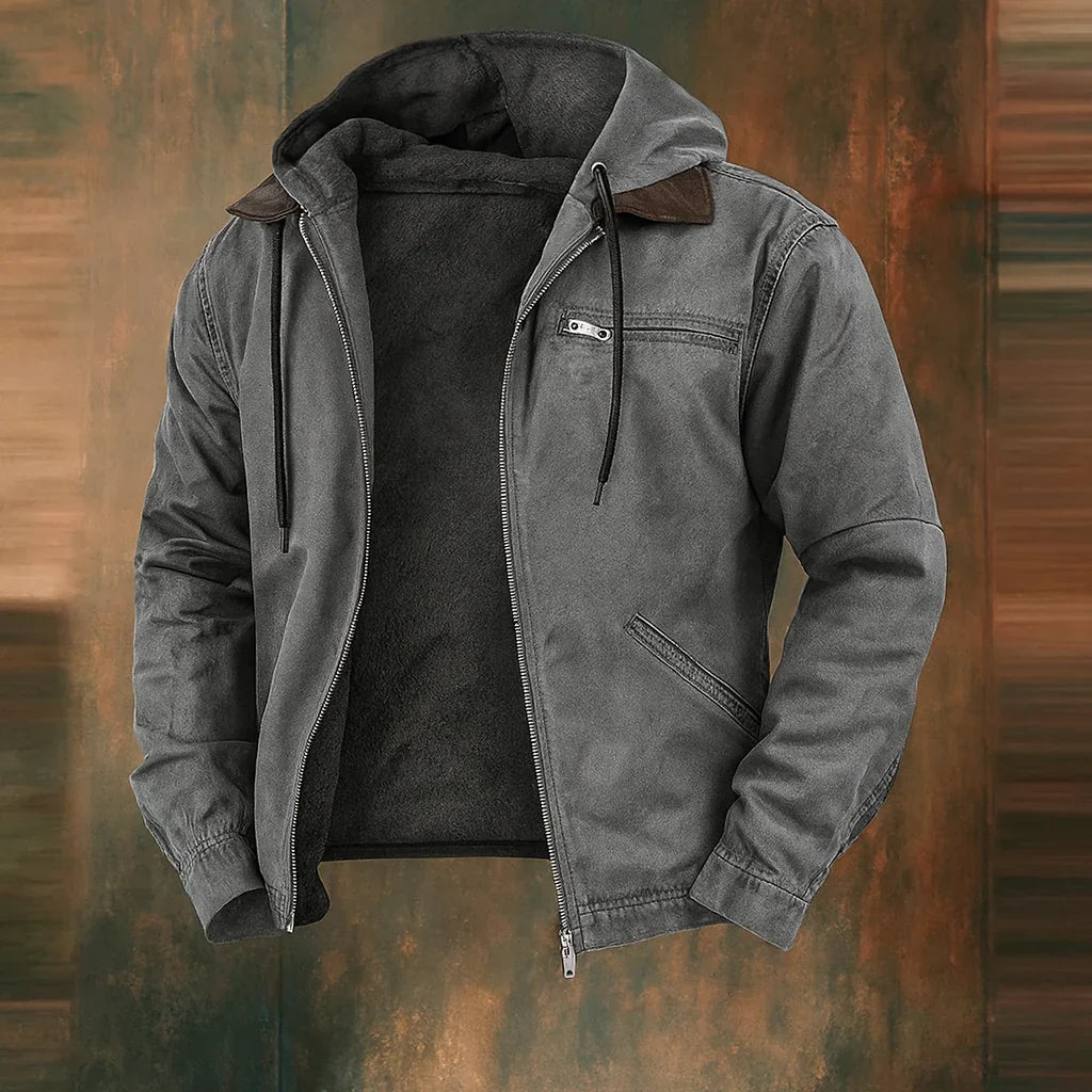 Jachetă bomber pentru bărbați de iarnă cu design modern 2