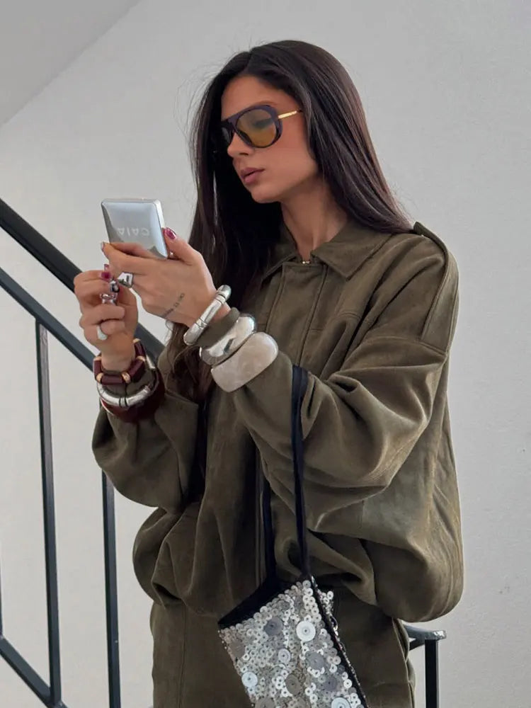 Jachetă bomber pentru femei, stil casual, design la modă 6