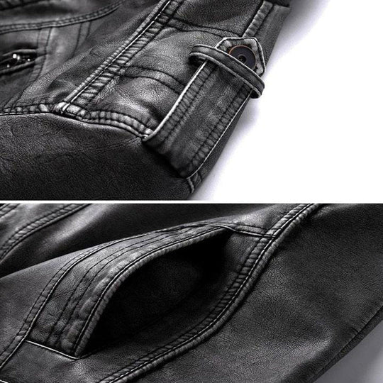 Jachetă de piele bărbătească, design atemporal | Piele PU 2