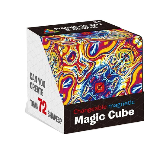 Jucărie Puzzle Cub Magnetic Transformabil Multicolor 0