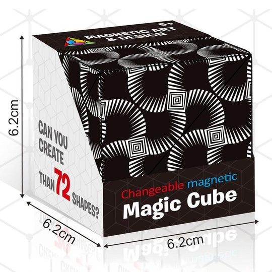 Jucărie Puzzle Cub Magnetic Transformabil Multicolor 10