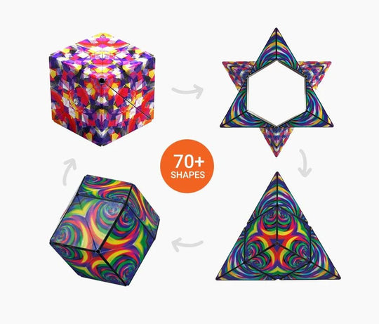 Jucărie Puzzle Cub Magnetic Transformabil Multicolor 4