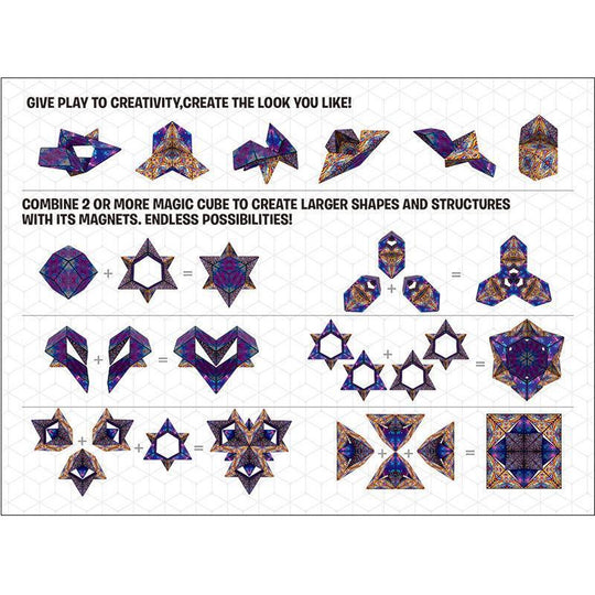 Jucărie Puzzle Cub Magnetic Transformabil Multicolor 7
