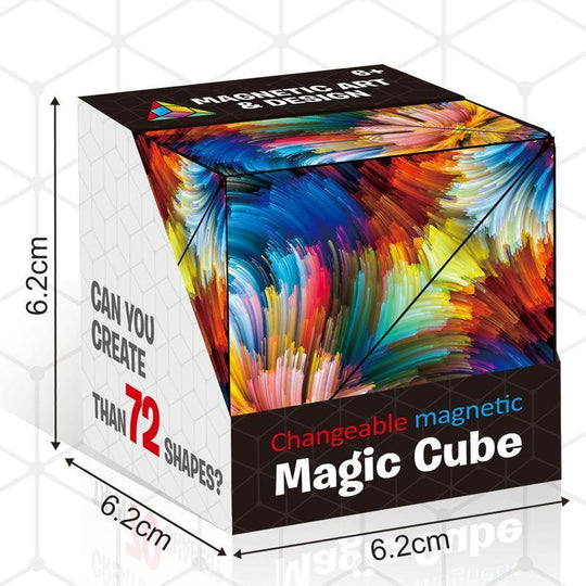 Jucărie Puzzle Cub Magnetic Transformabil Multicolor 8