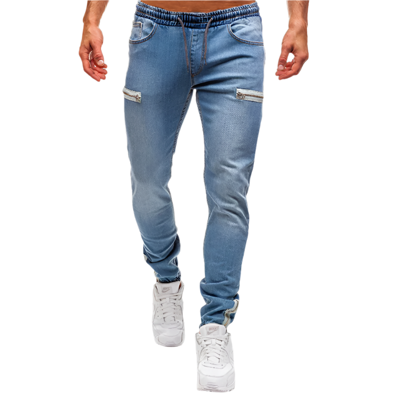 Heren Joggingbroek Denim Casual Katoen Met Trekkoordsluiting 1