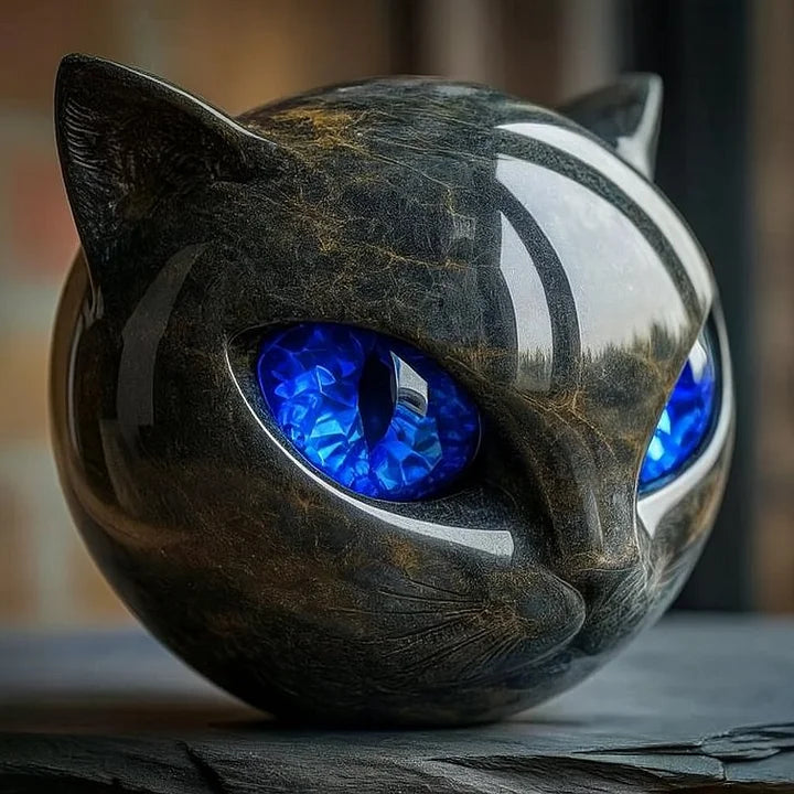 Katthuvud Skulptur Design Modern 3