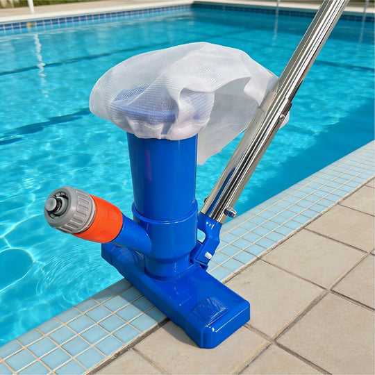 Kit aspirator telescopic pentru piscină cu cap de perie și pungă pentru frunze 2