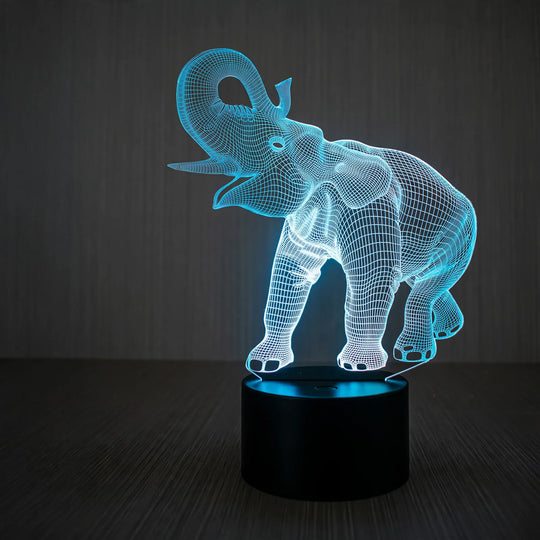 Lampă de Noapte LED 3D Elefant cu Telecomandă pentru Copii 0