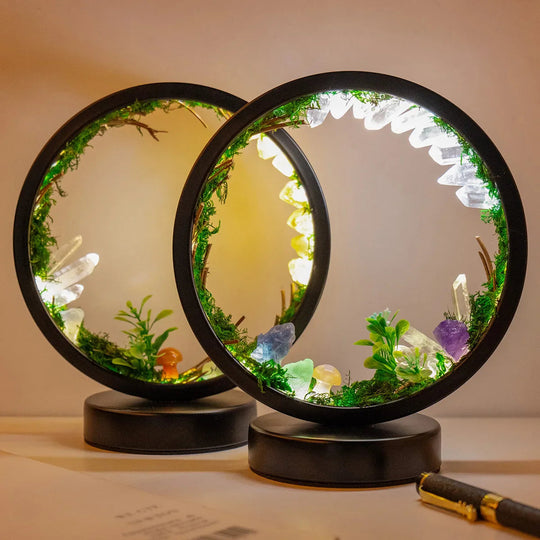 Lampă de Noapte cu Design Modern și Cristale Naturale 1
