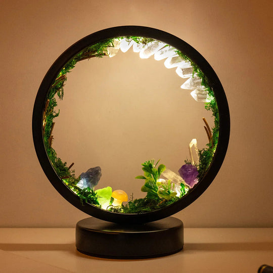 Lampă de Noapte cu Design Modern și Cristale Naturale 7