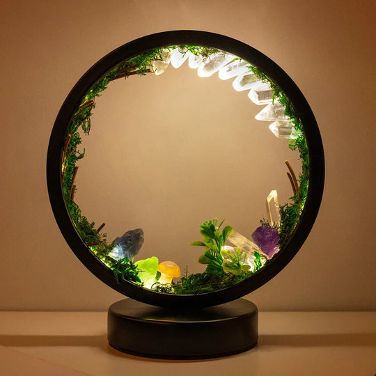 Lampă de Noapte cu Design Modern și Cristale Naturale 9