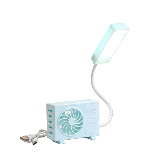 Lampă de masă cu ventilator USB integrat pentru femei 0