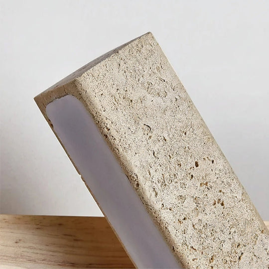 Lampă de perete din travertin galben cu design rotativ 4