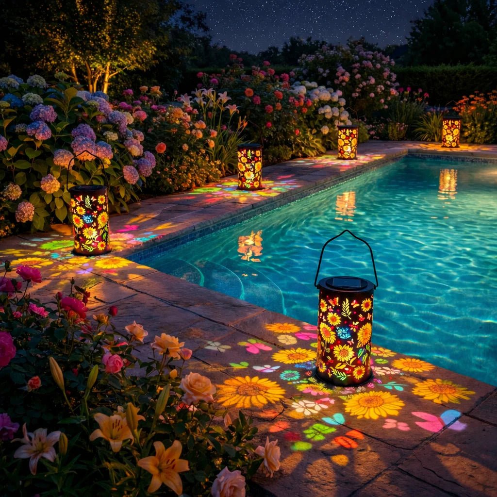 Lanternă Solară de Grădină Cu Proiecție Decorativă 4