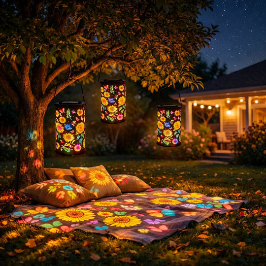 Lanternă Solară de Grădină Cu Proiecție Decorativă 7