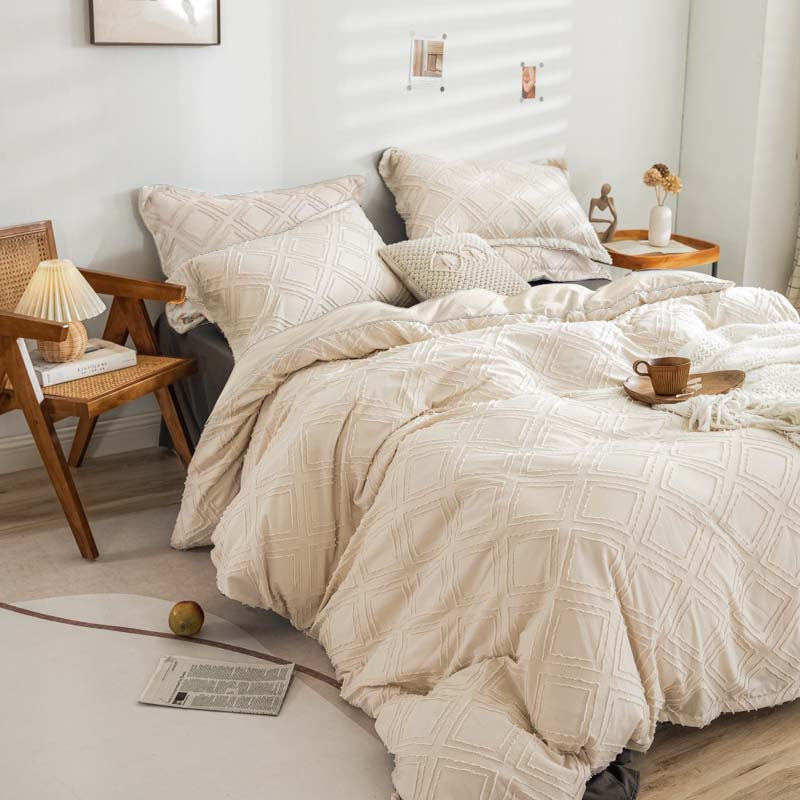Lenjerie de Pat Design Texturat pentru Femei, Set Complet pentru Dormitor 2