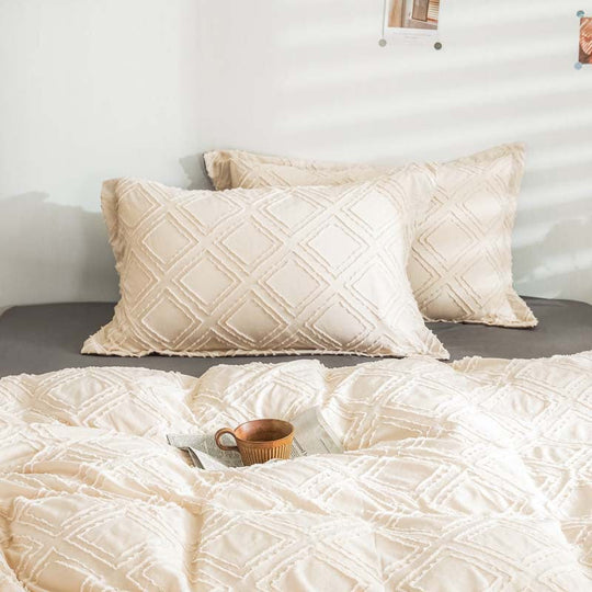 Lenjerie de Pat Design Texturat pentru Femei, Set Complet pentru Dormitor 3