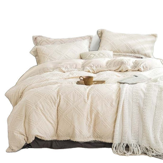 Lenjerie de Pat Design Texturat pentru Femei, Set Complet pentru Dormitor 4