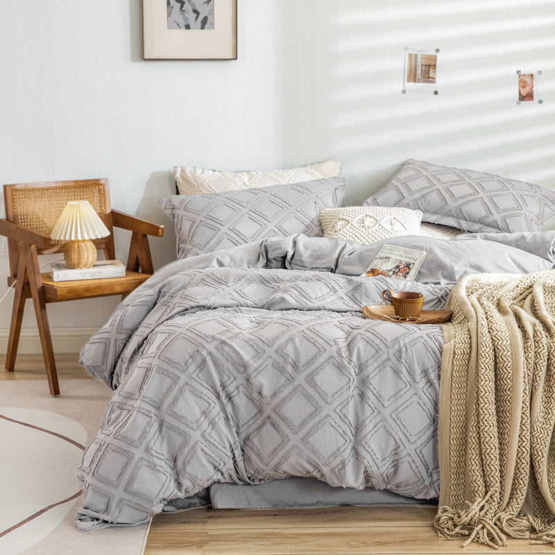 Lenjerie de Pat Design Texturat pentru Femei, Set Complet pentru Dormitor 5