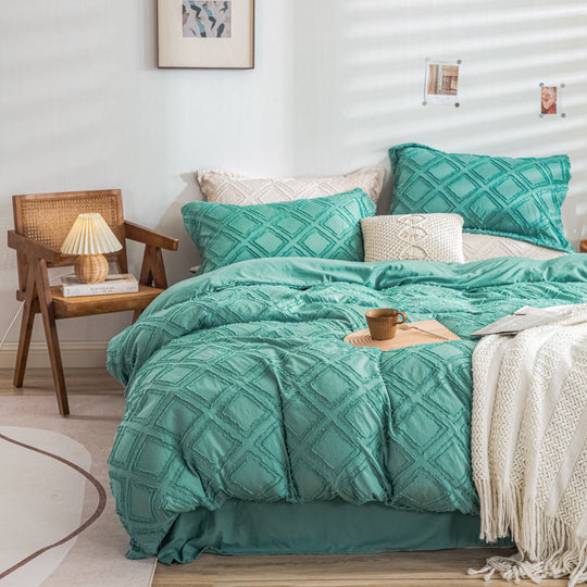 Lenjerie de Pat Design Texturat pentru Femei, Set Complet pentru Dormitor 6