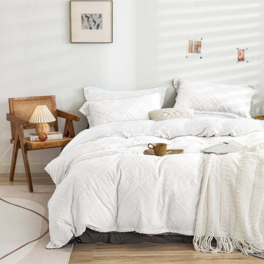 Lenjerie de Pat Design Texturat pentru Femei, Set Complet pentru Dormitor 8