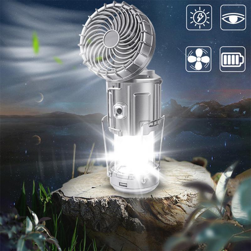 Lumină de Camping cu Ventilator și LED pentru Exterior 0