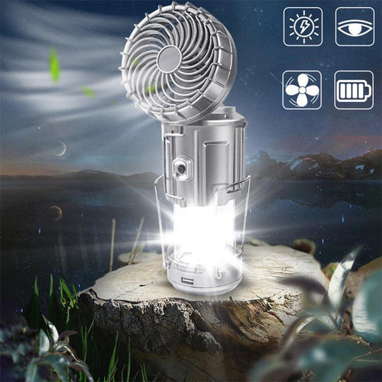Lumină de Camping cu Ventilator și LED pentru Exterior 0
