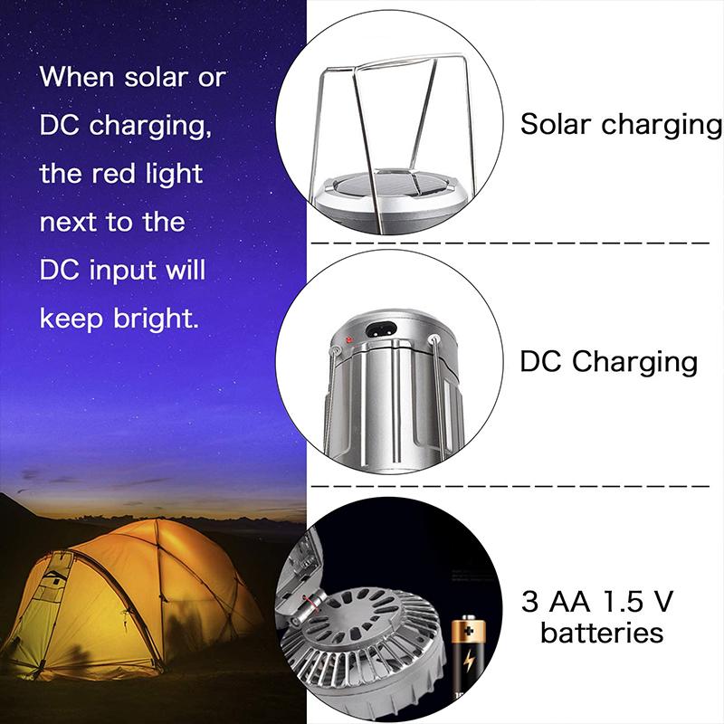 Lumină de Camping cu Ventilator și LED pentru Exterior 2