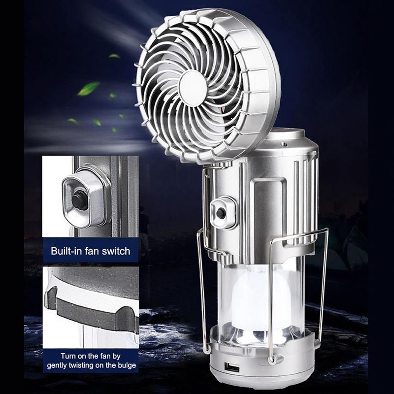 Lumină de Camping cu Ventilator și LED pentru Exterior 4