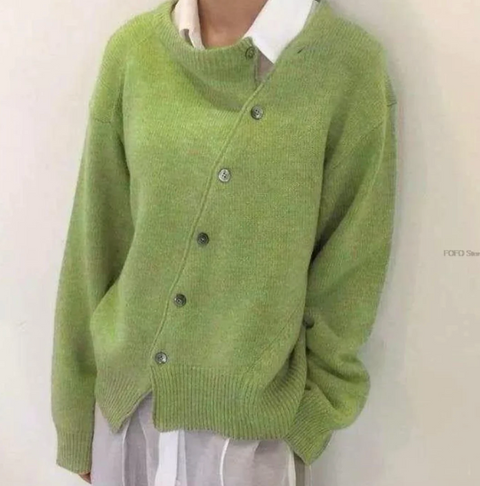 Variant image for Kvinders Cardigan Diagonal Knaplukning Cashmere-15