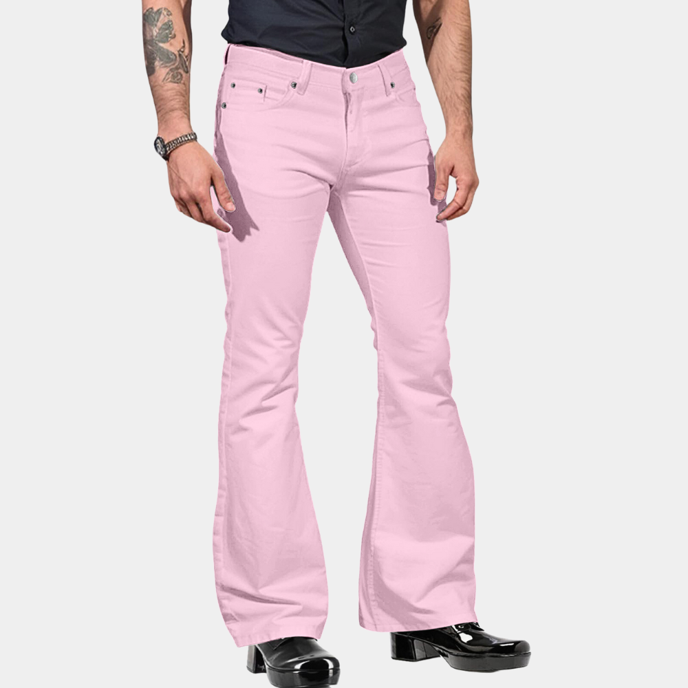 Mannen Retro Flare Broek Casual Stijl 3