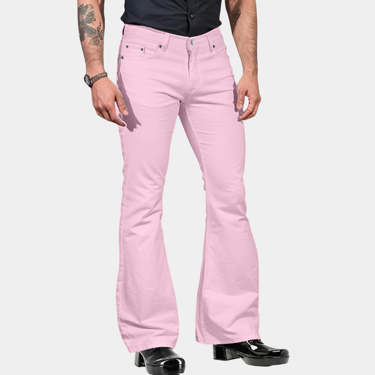 Mannen Retro Flare Broek Casual Stijl 3