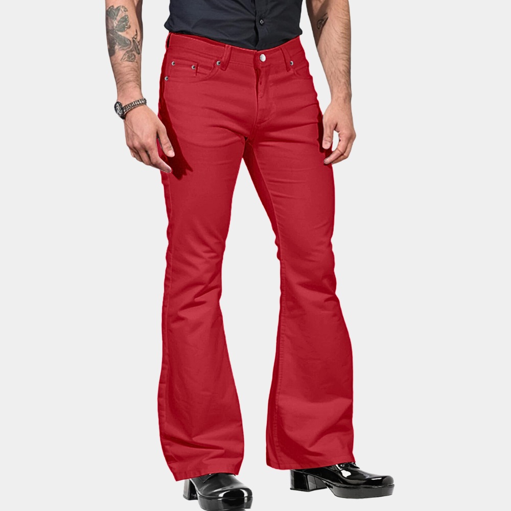 Mannen Retro Flare Broek Casual Stijl 4