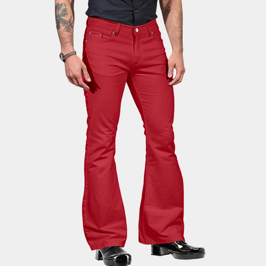 Mannen Retro Flare Broek Casual Stijl 4