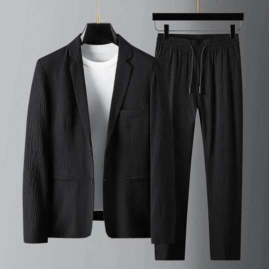Herre Jakkesæt Til Mænd Casual Blazer og Bukser Højkvalitets Stof-1
