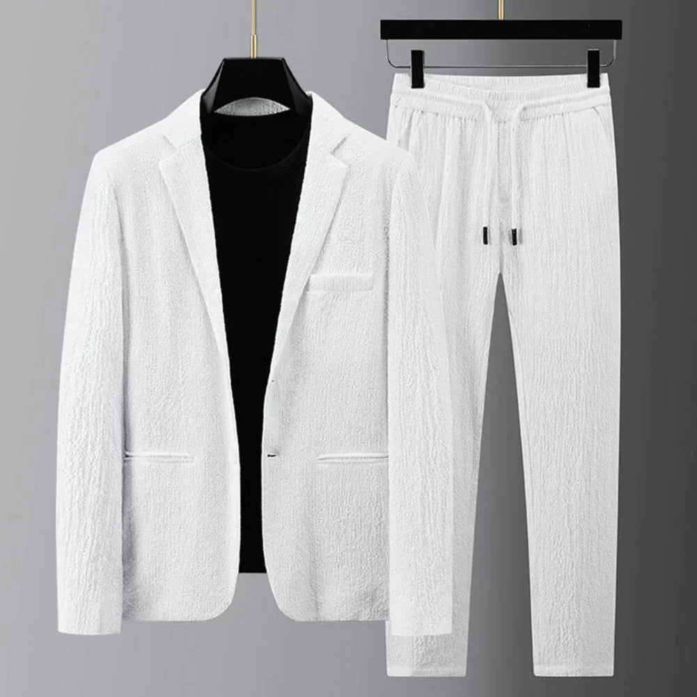 Variant image for Herre Jakkesæt Til Mænd Casual Blazer og Bukser Højkvalitets Stof-7
