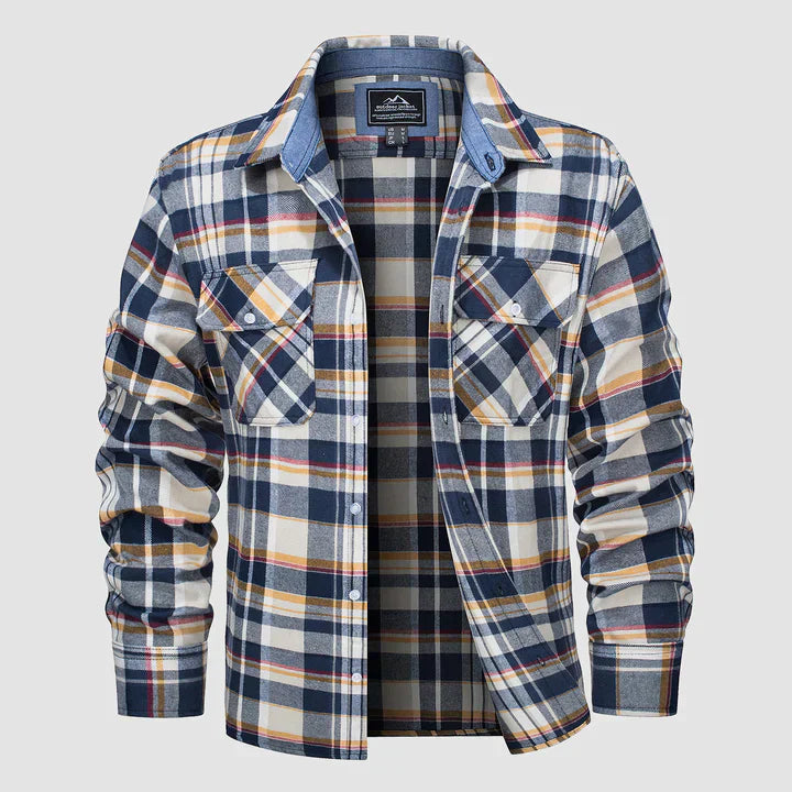 Herre Skjorte Flannel Casual Stil 100% Flannel-1