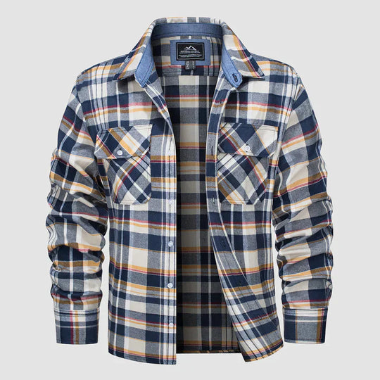 Herre Skjorte Flannel Casual Stil 100% Flannel-1