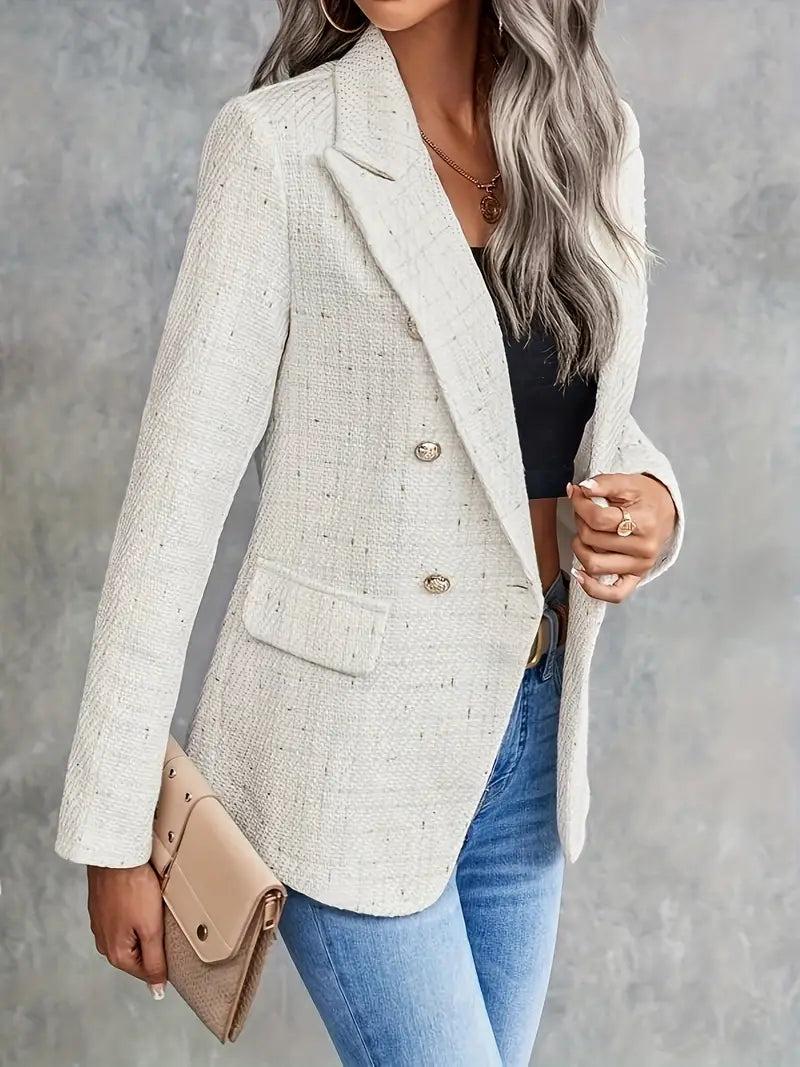 Kvinders Blazer Elegant Tweed Let Materiale-1