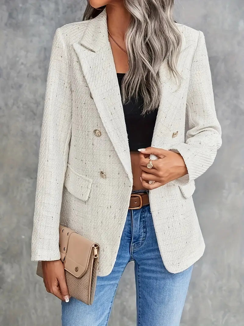 Kvinders Blazer Elegant Tweed Let Materiale-4