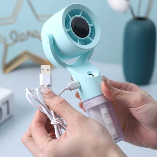 Mini Ventilator Portabil Cu Funcție De Pulverizare Pentru Zile Călduroase 4